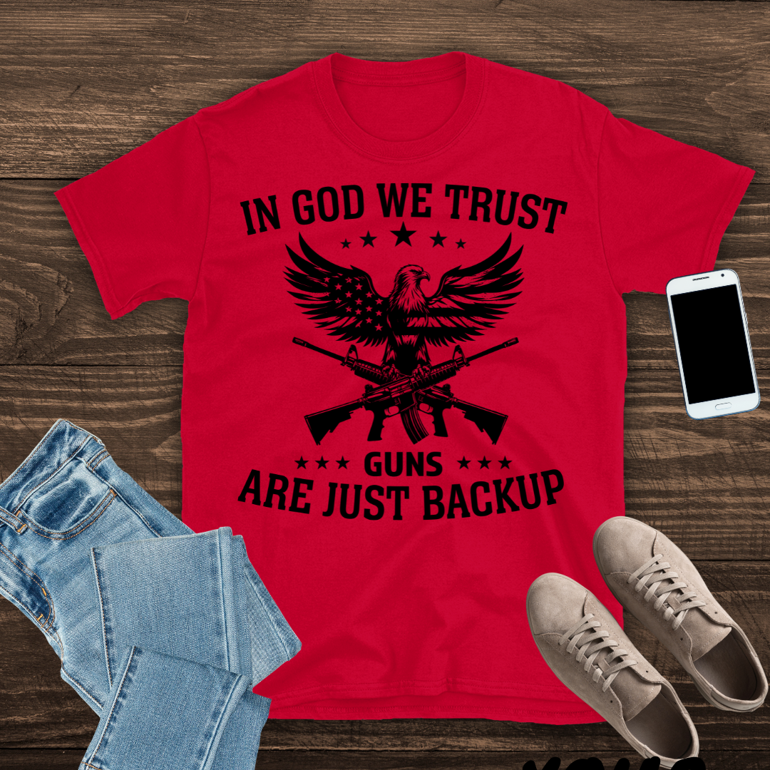 Patriotic eagle and gun T shirt