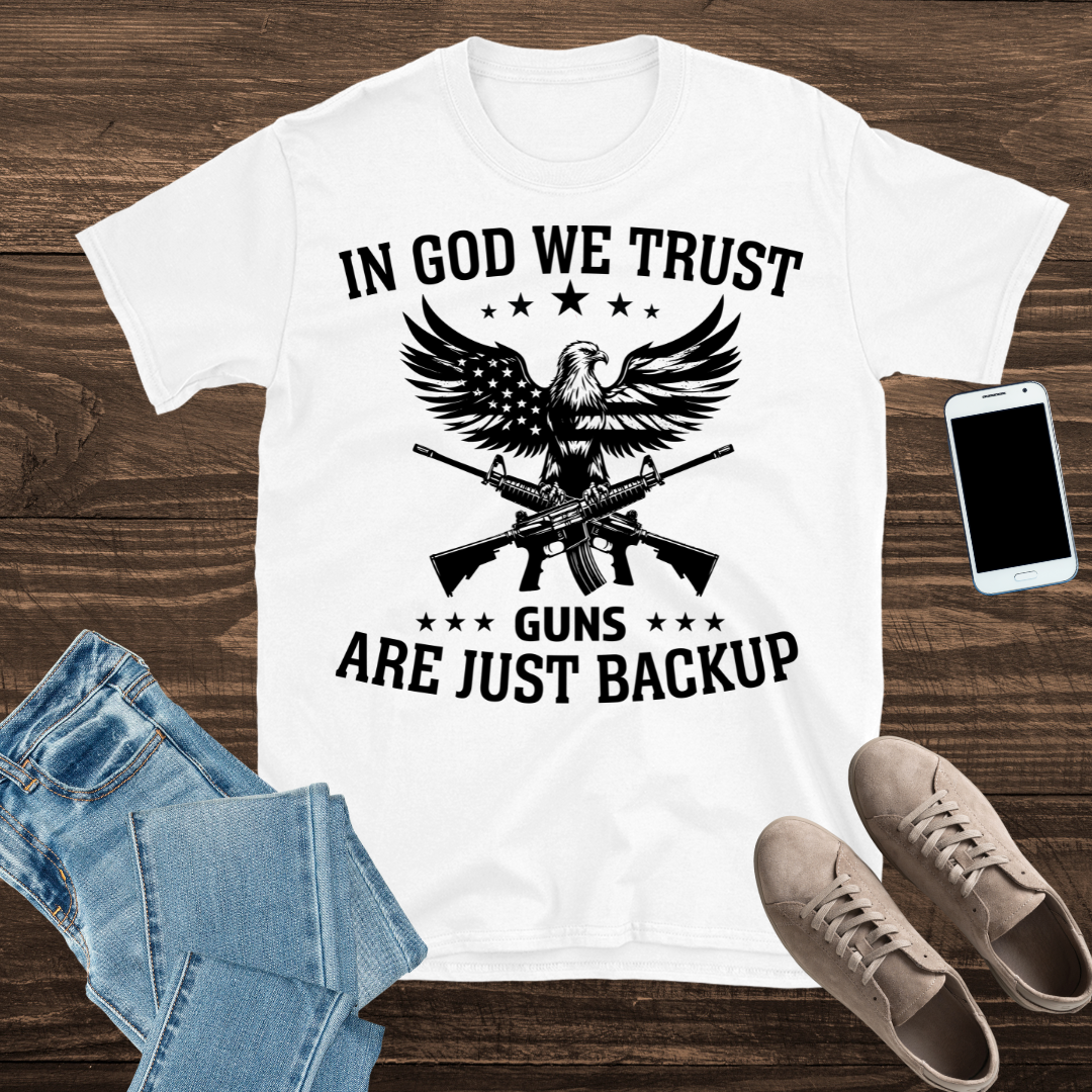 Patriotic eagle and gun T shirt