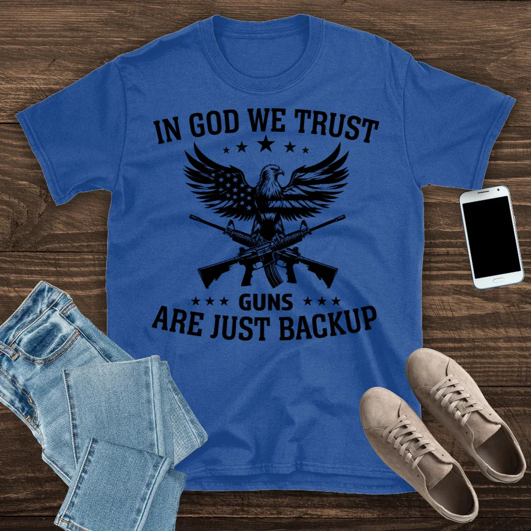 Patriotic eagle and gun T shirt