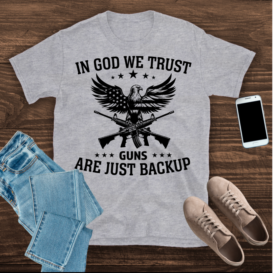 Patriotic eagle and gun T shirt