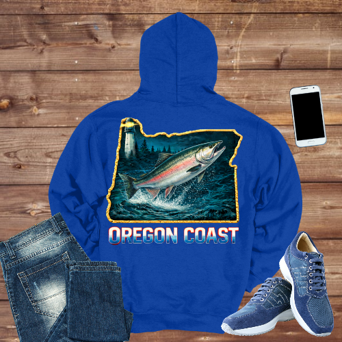 Oregon Coast Salmon Hoodie