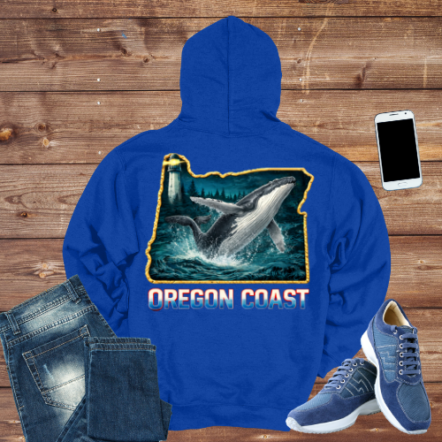 Oregon Coast Whale Hoodie