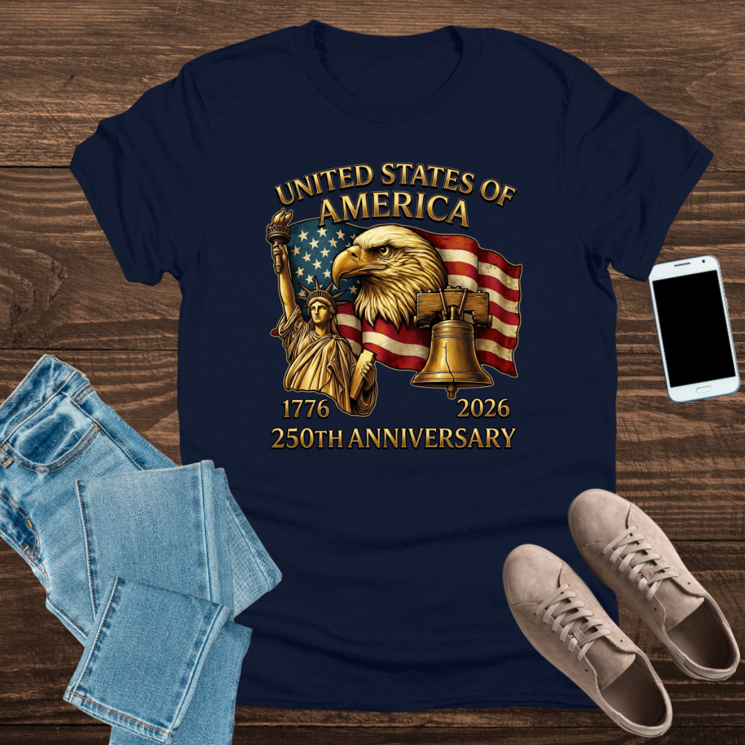 250th Anniversary of America (1776–2026) – Patriotic T-Shirt