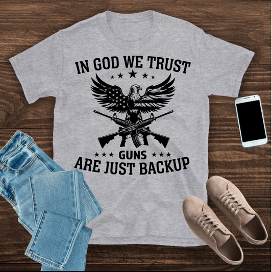 Patriotic eagle and gun T shirt
