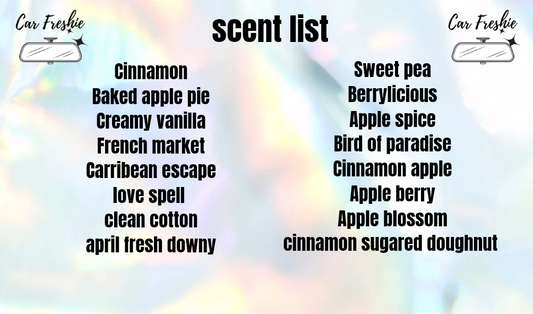 Our scent list