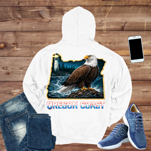 Oregon Coast Bald Eagle Hoodie