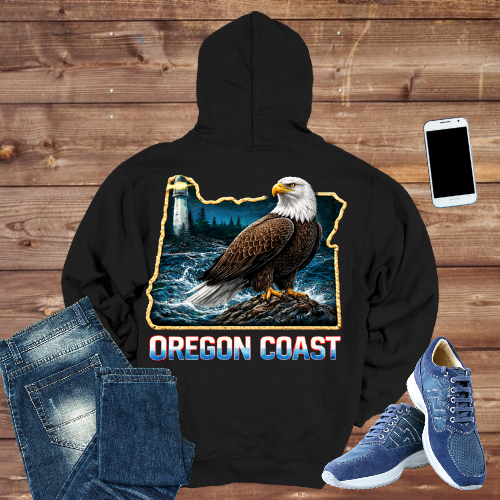 Oregon Coast Bald Eagle Hoodie
