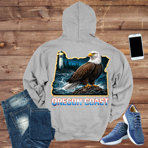 Oregon Coast Bald Eagle Hoodie