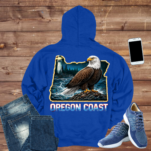 Oregon Coast Bald Eagle Hoodie
