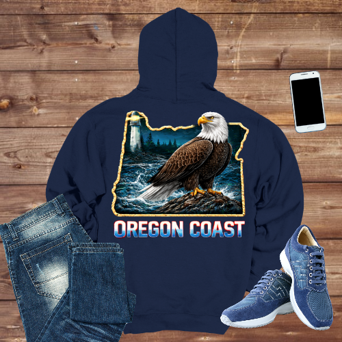 Oregon Coast Bald Eagle Hoodie