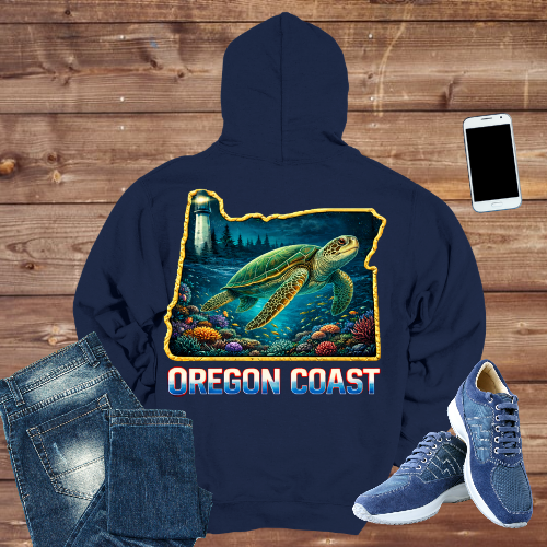 Oregon Coast Sea Turtle Hoodie