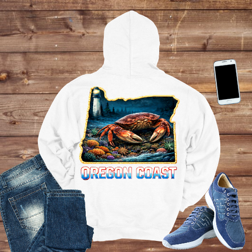 Oregon Coast Dungeness Crab Hoodie