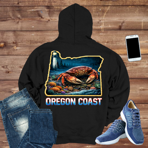 Oregon Coast Dungeness Crab Hoodie