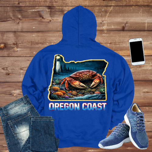 Oregon Coast Dungeness Crab Hoodie