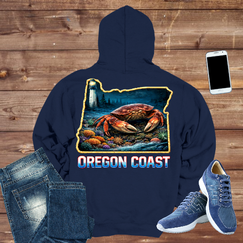 Oregon Coast Dungeness Crab Hoodie