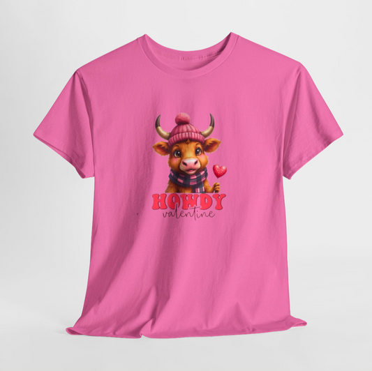 Howdy valentine cow shirt