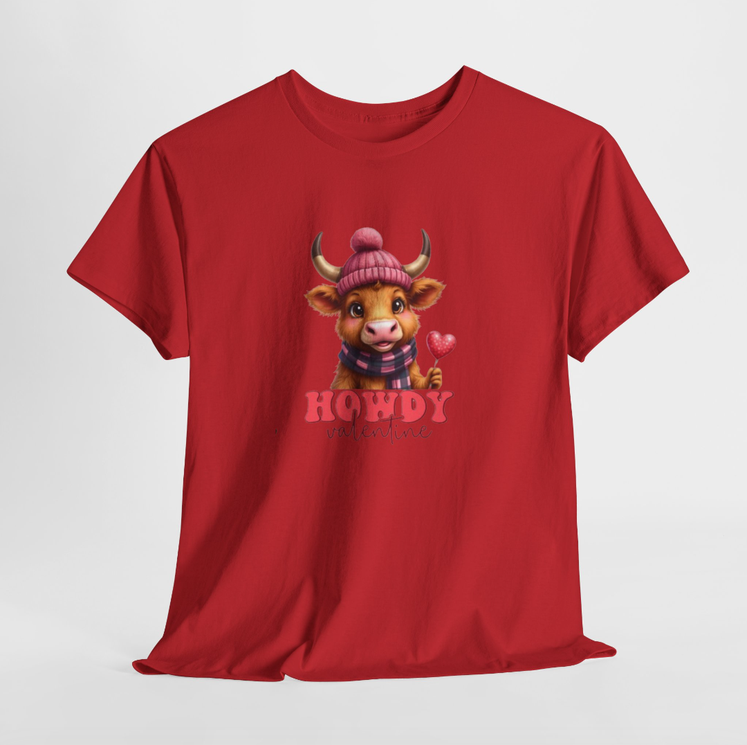 Howdy valentine cow shirt