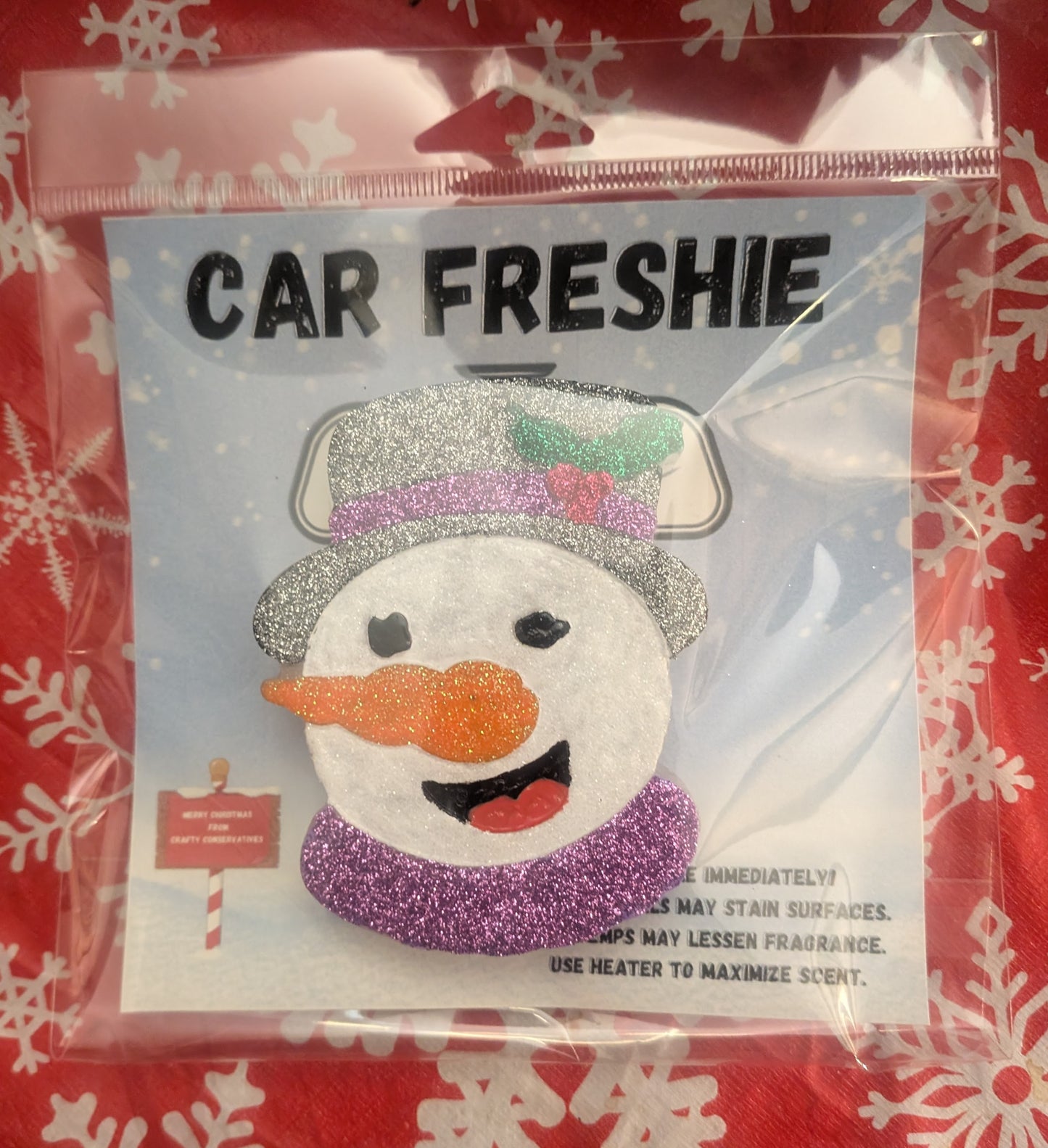 Car freshie snowman (vanilla)