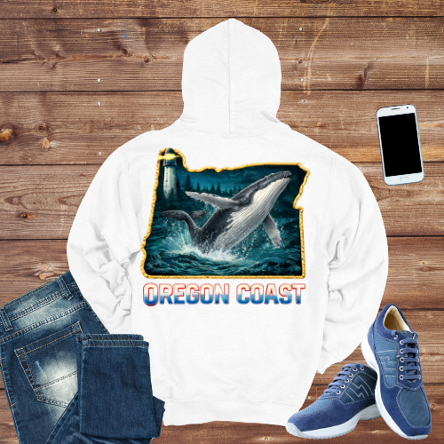 Oregon Coast Whale Hoodie