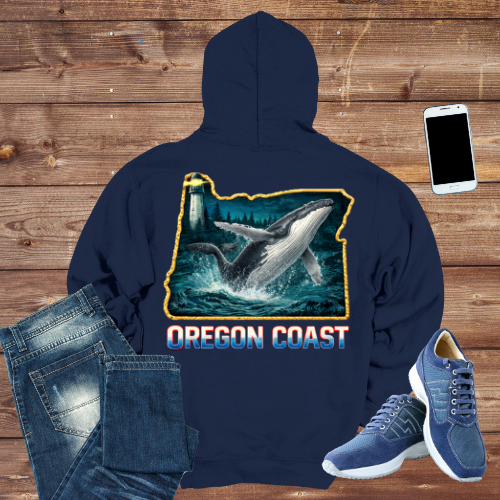 Oregon Coast Whale Hoodie